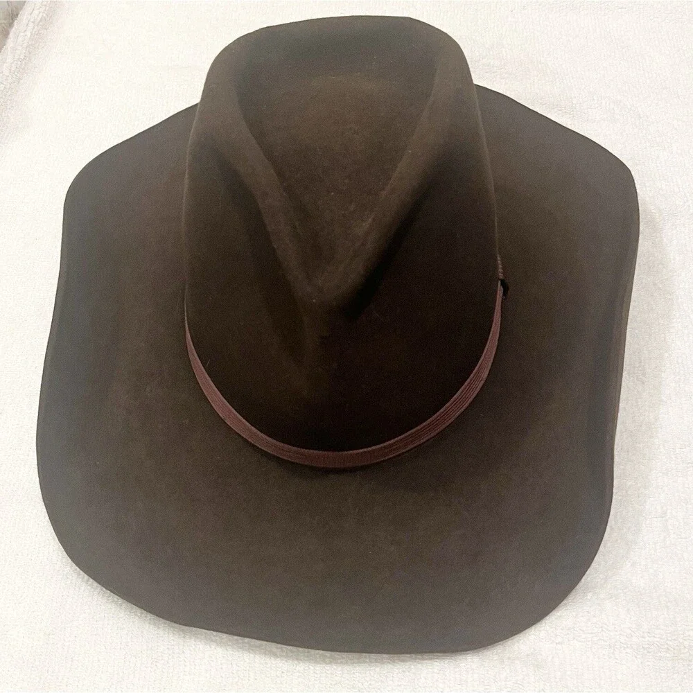 Vintage Resistol XXX Beaver Cowboy Hat Brown Western Self Conforming Long Oval